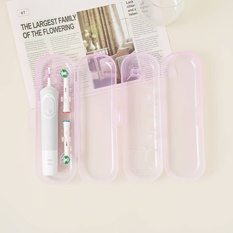 Pink Electric Toothbrush Travel Case - Translucent