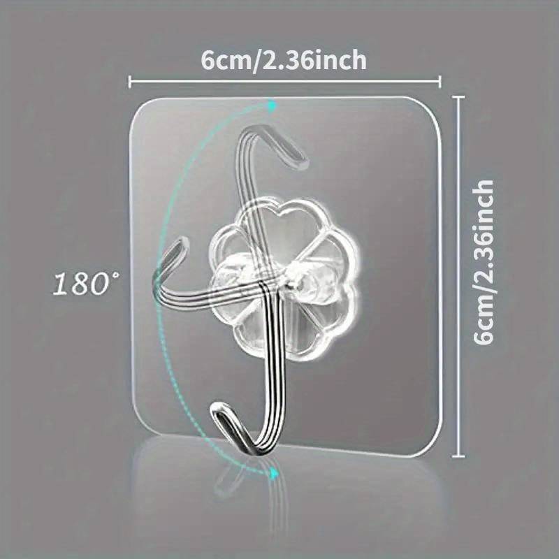Heavy duty transparent adhesive hooks 24Pcs available 9.98 KG super strong load-bearing