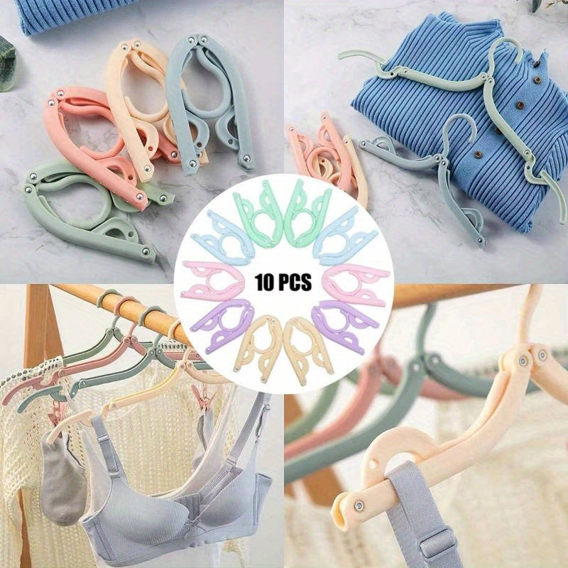 10 Pieces Portable Folding Travel Hangers