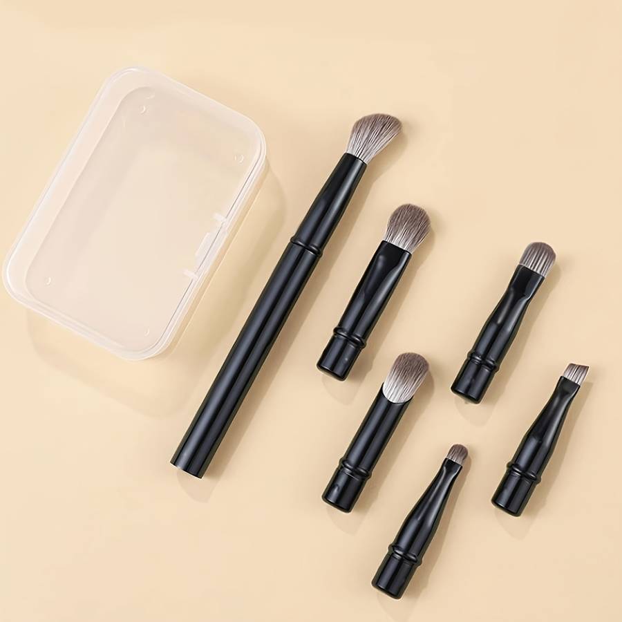 6 Piece Mini Travel Makeup Brush Set