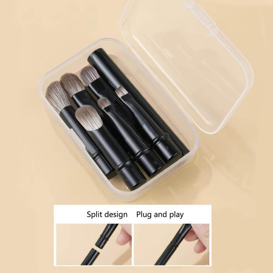 6 Piece Mini Travel Makeup Brush Set