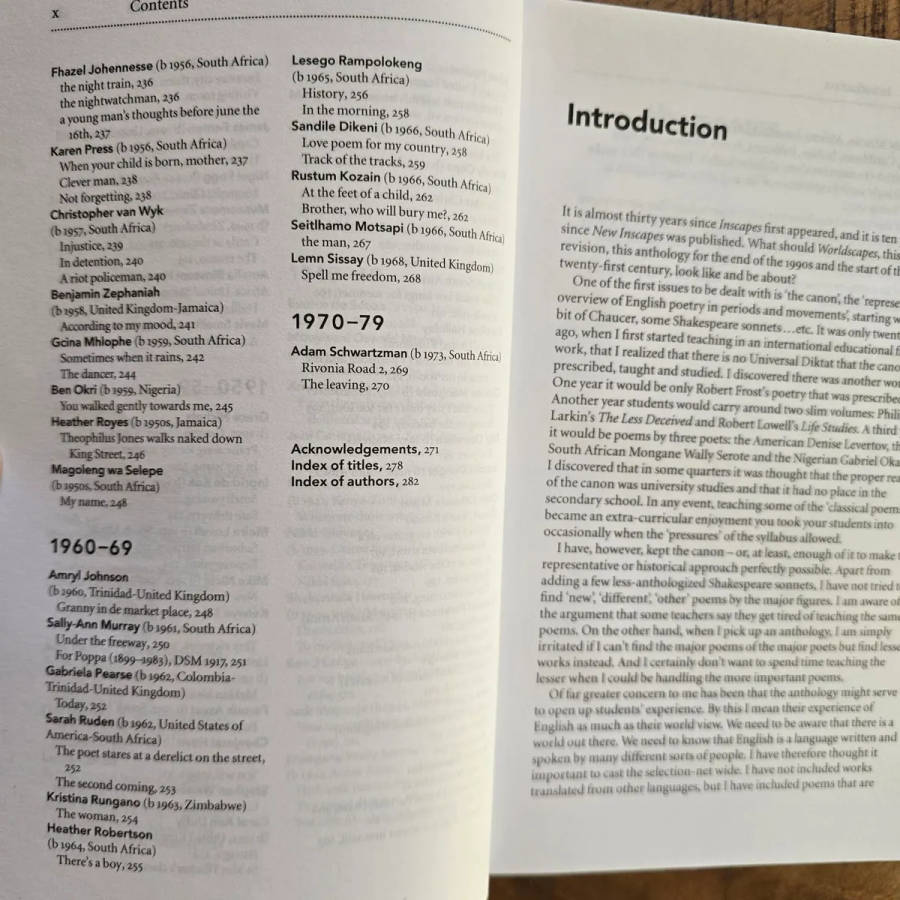 Worldscapes: A collection of verse compiled by Robin Malan