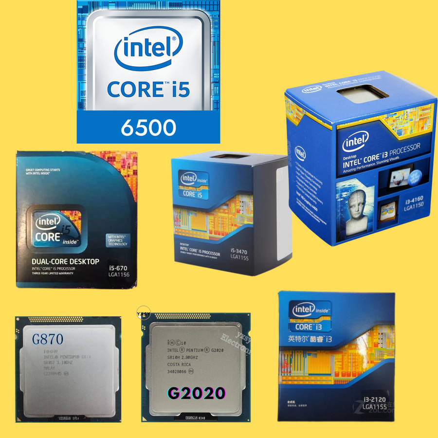 Lot of 2 Motherboards with CPUs, RAM, HDDs, Coolers Fully Functional & Lot of 8 Intel Desktop CPUs