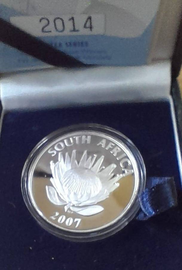 RSA 2007 PROOF SILVER R1 - IN SA MINT BOX & CAPSULE.