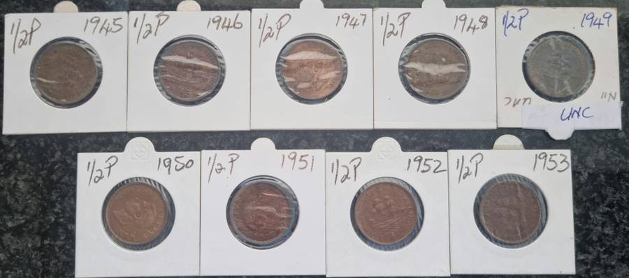 SA 1/2 Pennies 1946 - 1953
