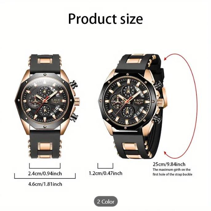 Lige Mens Quarts Watch