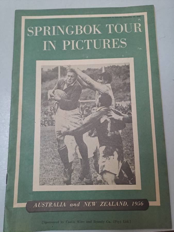 MEMROBILIA SPRINGBOK RUGBY TOURCTO AUSTRALIA AND NEW ZEALAND 1956
