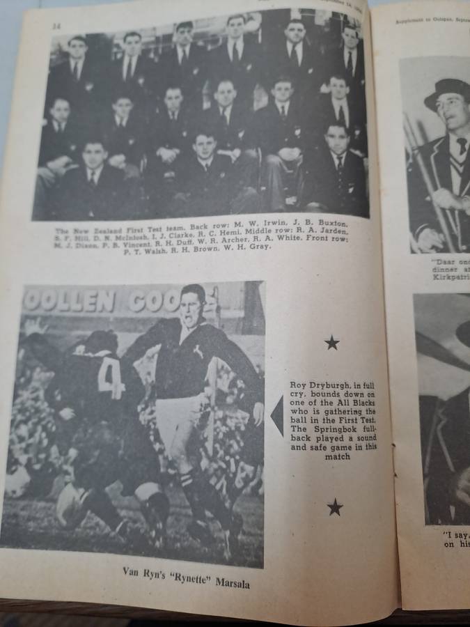 MEMROBILIA SPRINGBOK RUGBY TOURCTO AUSTRALIA AND NEW ZEALAND 1956