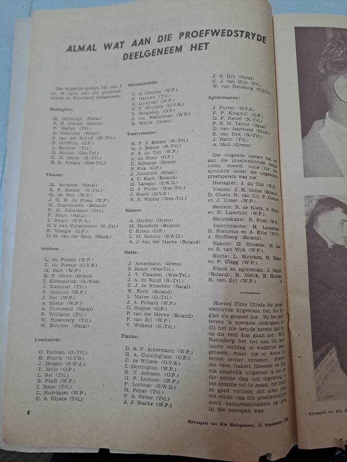 MEMROBILIA SPRINGBOK RUGBY TOURCTO AUSTRALIA AND NEW ZEALAND 1956