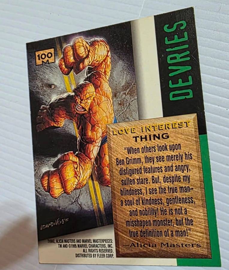 1995 Marvel Masterpieces The Thing #100