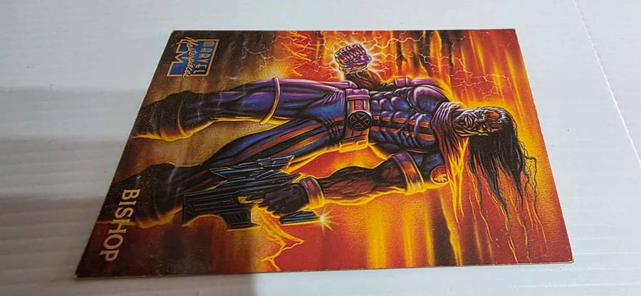 Vintage 1995 Marvel Masterpieces Trading Card - BISHOP #12 (Patelis Art) - Excellent/Near Mint Condi