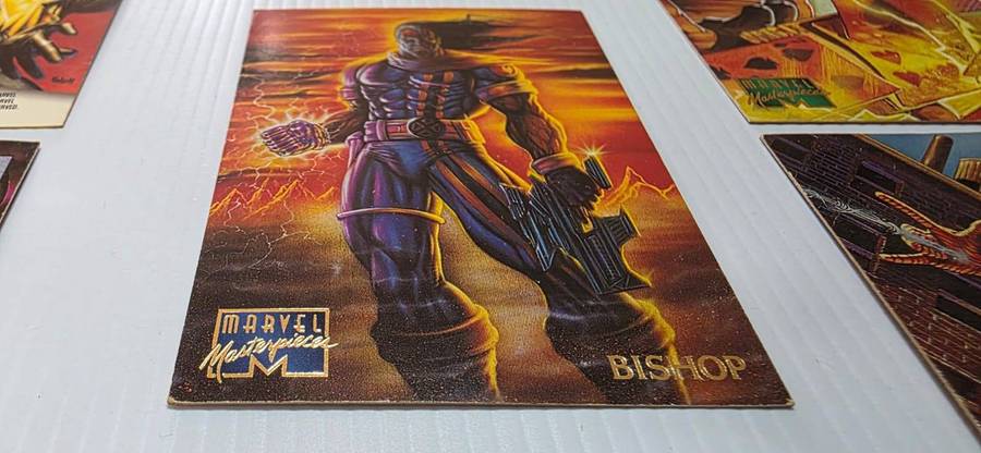 Vintage 1995 Marvel Masterpieces Trading Card - BISHOP #12 (Patelis Art) - Excellent/Near Mint Condi