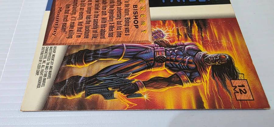 Vintage 1995 Marvel Masterpieces Trading Card - BISHOP #12 (Patelis Art) - Excellent/Near Mint Condi