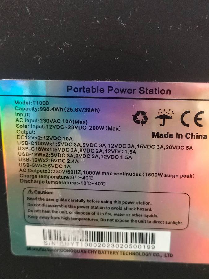 TIG FOX 1000W PORTABLE POWER STATION