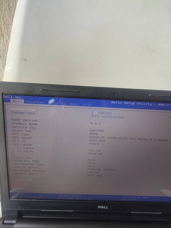 DELL INSPIRON 3552 CELERON(R) N3060