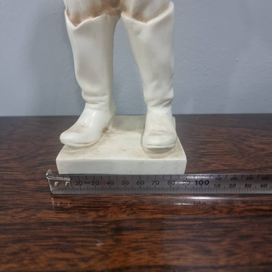 AFrench Carnival Chalkware Boy Comme Like Papa w Pipe 32cm Figurine 1930s