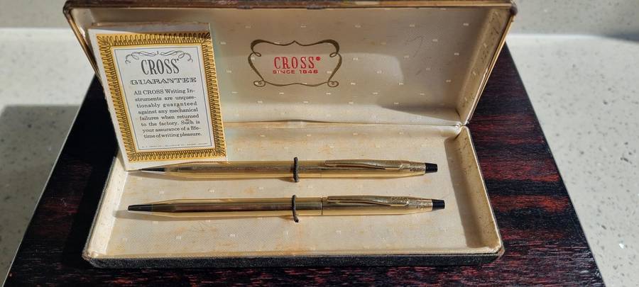 Gold Cross Pen and Pencil Set