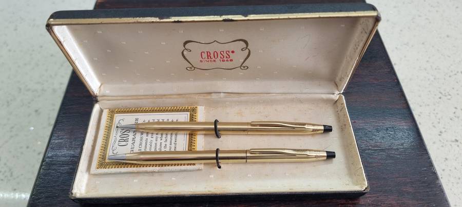 Gold Cross Pen and Pencil Set