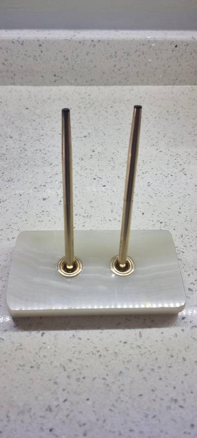 Cross Pen and pencil set on marble base