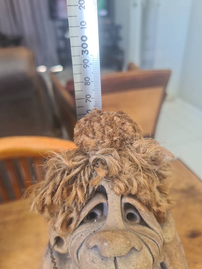 Large Hand Made Terracotta Troll   Figurine