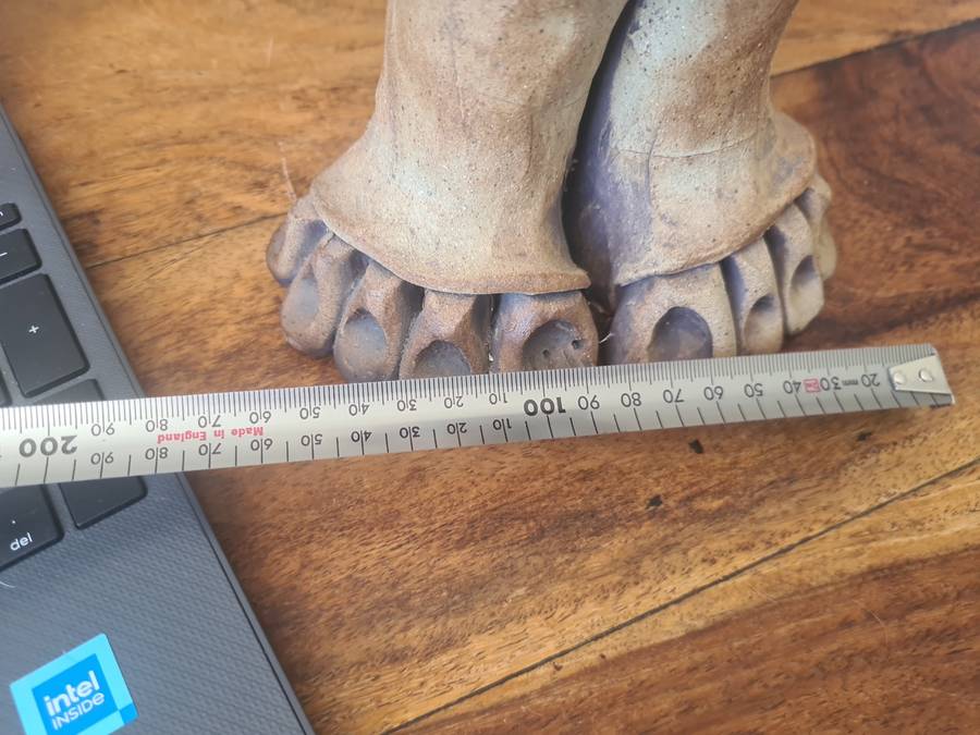 Large Hand Made Terracotta Troll   Figurine