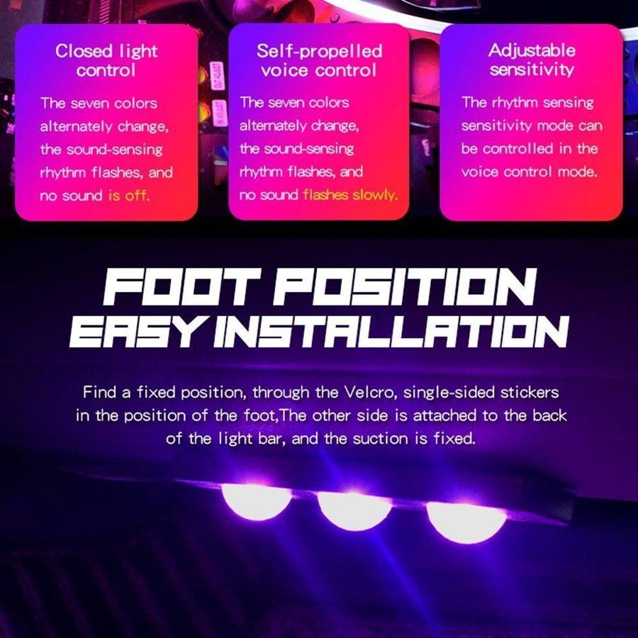 Car Interior Lights Car Floor Mat Star Lighting