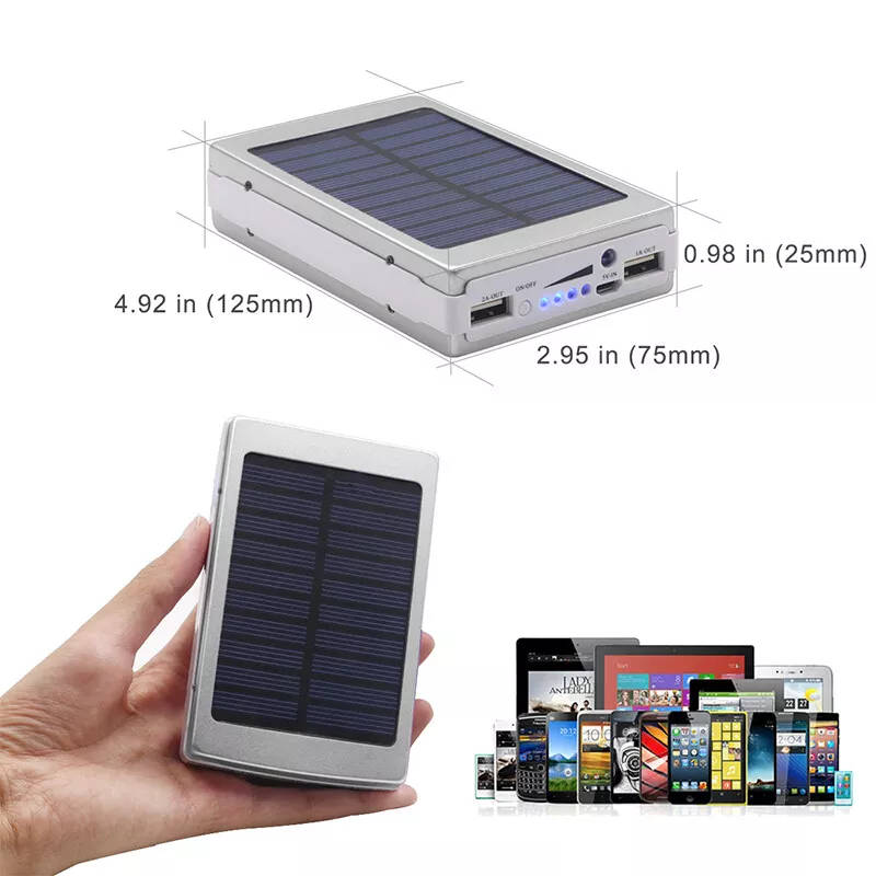 10 000 MAH SOLAR POWER RECHARGABLE POWER BANK
