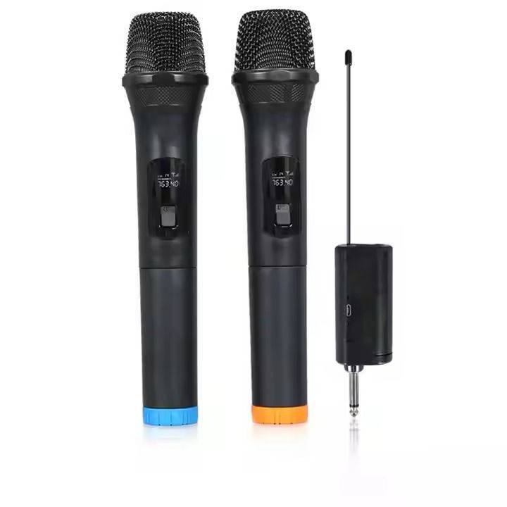 2 Pc Cordless handheld Microphone Set With Rechargeable Receiver & Batteries