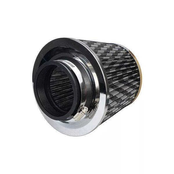76MM Universal Cold Air Induction Cone Filter Air Filter & Clamp - Carbon