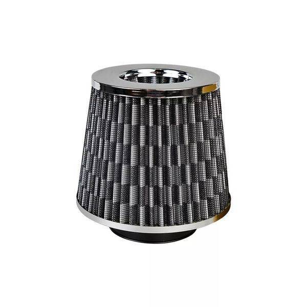 76MM Universal Cold Air Induction Cone Filter Air Filter & Clamp - Carbon