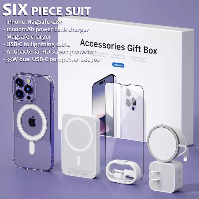 6 Pc accessories Gift Box For iPhone 15 Pro