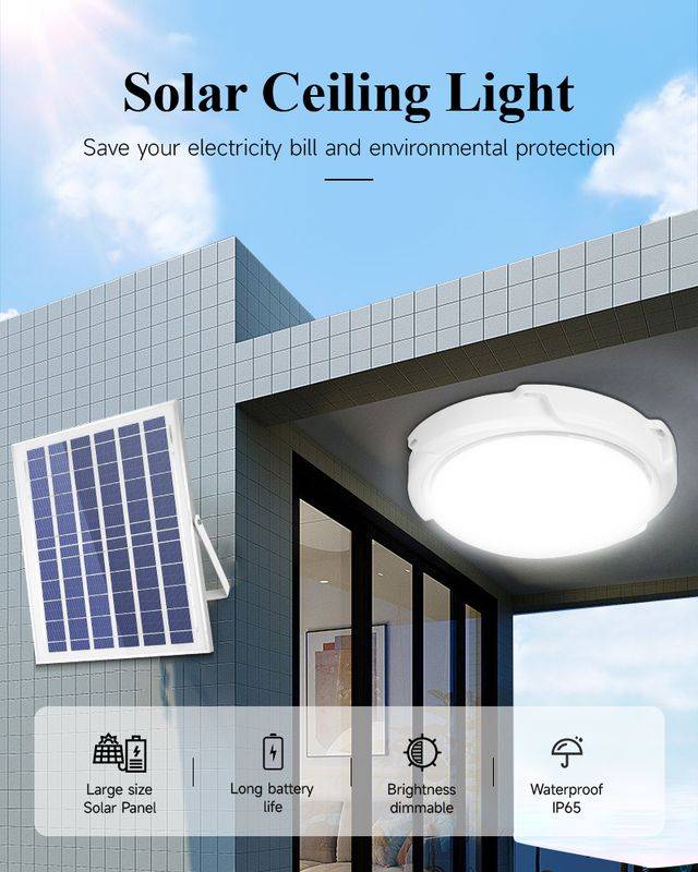 40W LED Solar Ceiling Light With Remote
