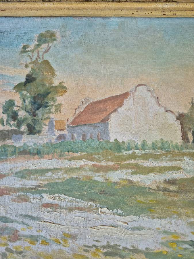 Frank Spears . Original Oil Painting of Spring at Lynedoch ( Stellenbosch ). In original frame.