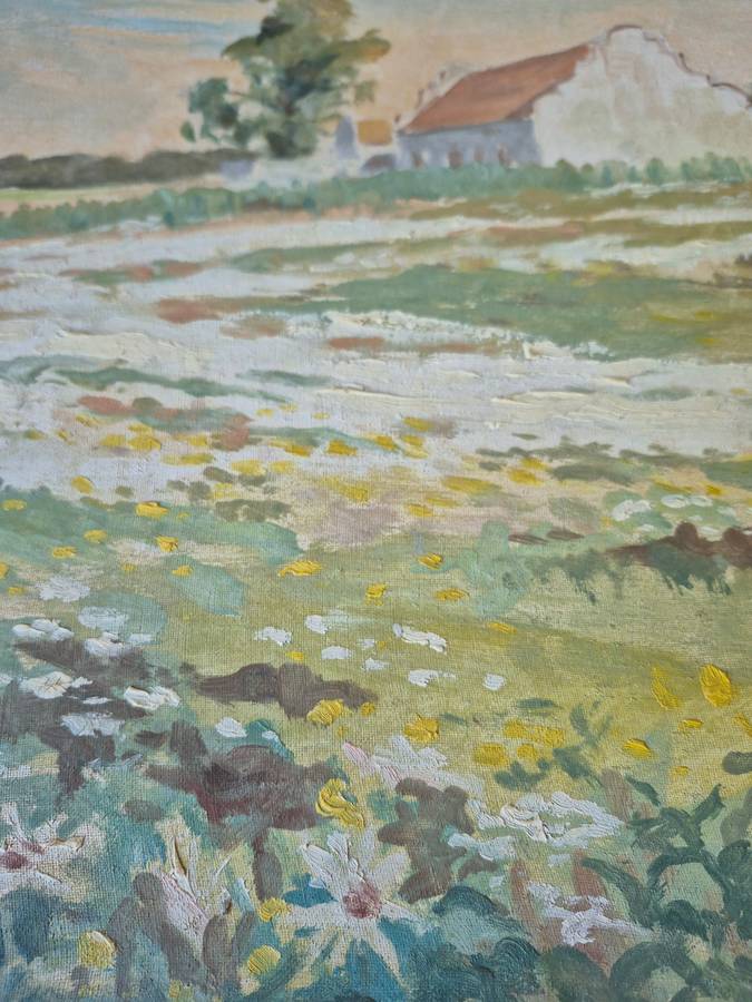Frank Spears . Original Oil Painting of Spring at Lynedoch ( Stellenbosch ). In original frame.
