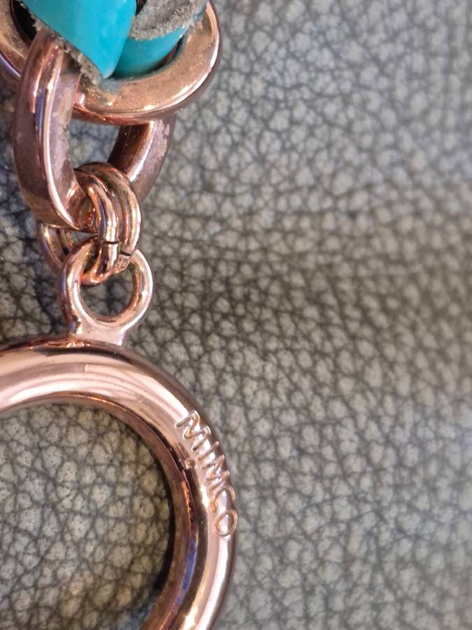 Mimco Australian Brand BRAND NEW Necklace and Bracelet Set. Rose Gold Tone and Green Patent Leather.