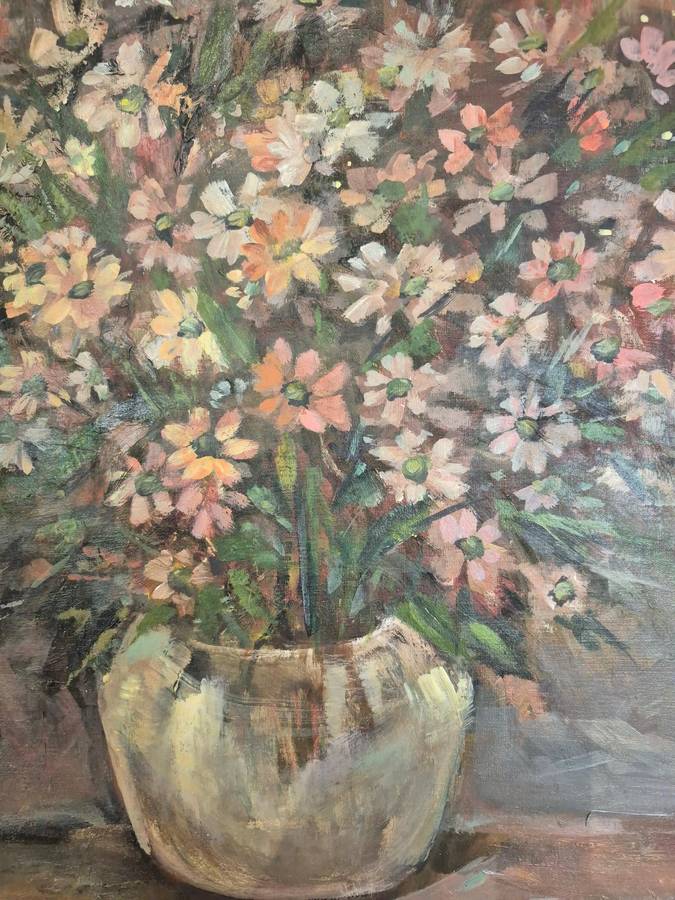 Wessel Marais. Transvaal Cosmos. Original Oil. Framed.