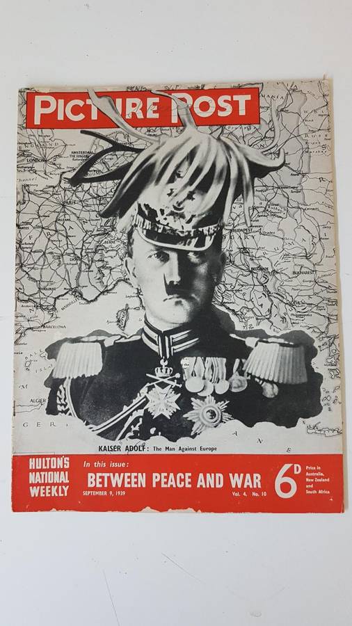 Picture Post. Vol. 4 No. 10. September 9 1939. Cover has Kaiser Adolf, Russo-German pact, Hitler