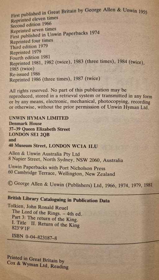 Lord of the Rings -  The Return of the King