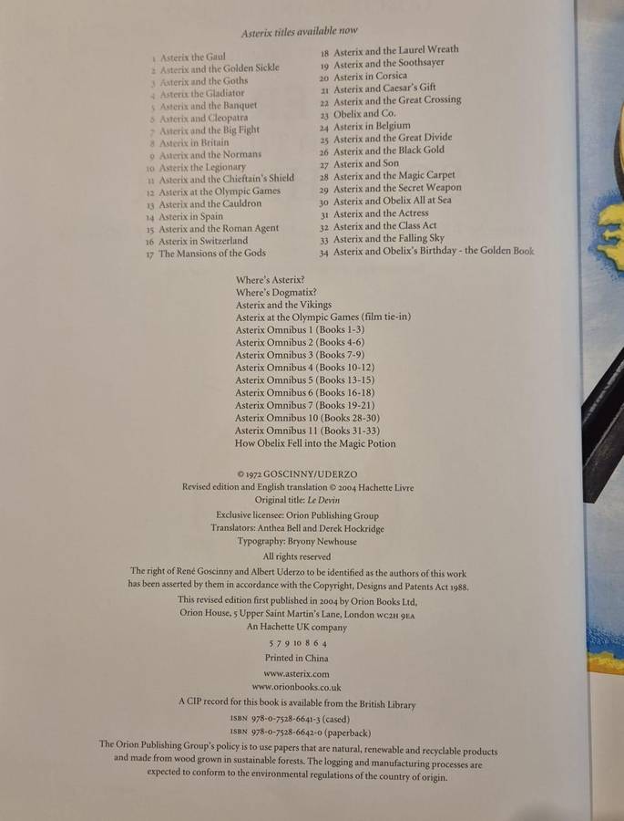 Asterix and the Soothsayer