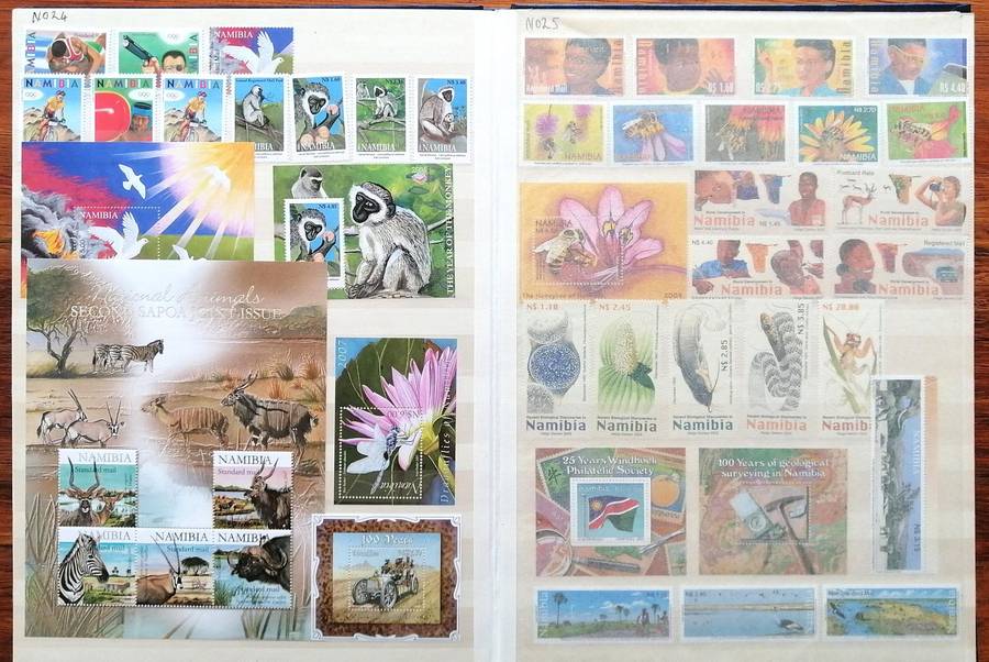 Namibia Collection 24 Pg Stockbook - 48 Side - 9 Strips