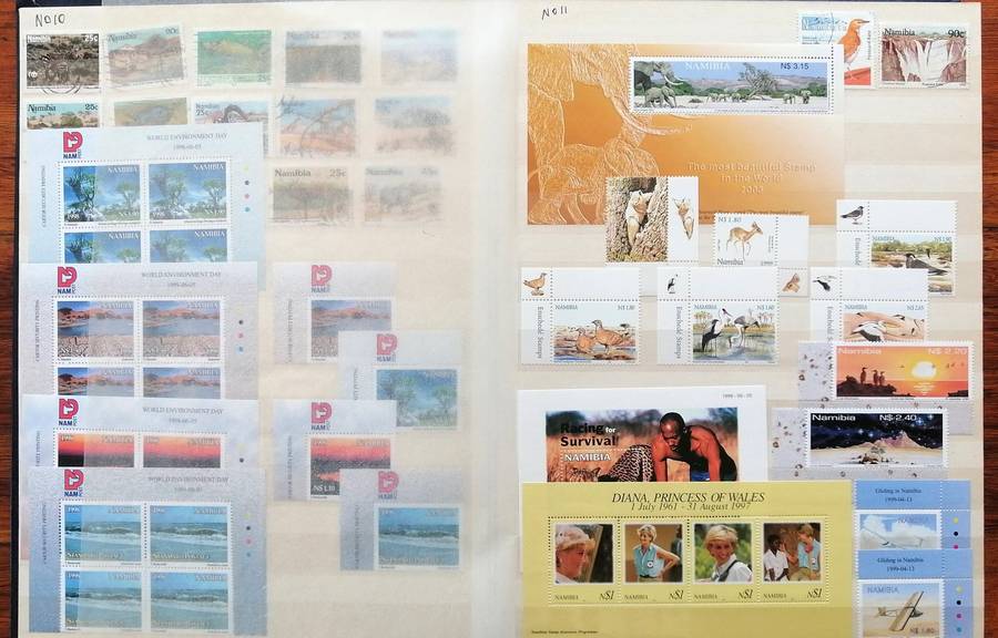 Namibia Collection 24 Pg Stockbook - 48 Side - 9 Strips