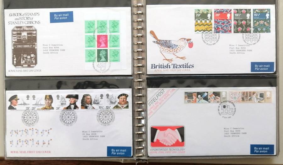 G.B. 1980s 107 x fresh covers in binder album - Fresh condition