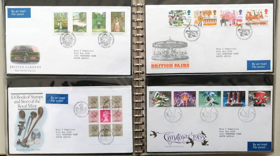 G.B. 1980s 107 x fresh covers in binder album - Fresh condition