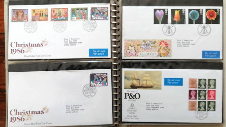 G.B. 1980s 107 x fresh covers in binder album - Fresh condition