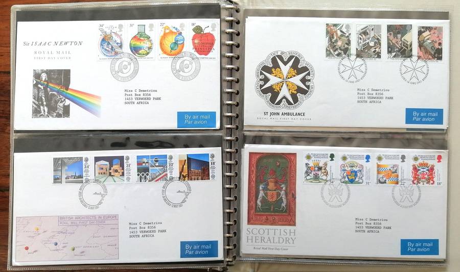 G.B. 1980s 107 x fresh covers in binder album - Fresh condition