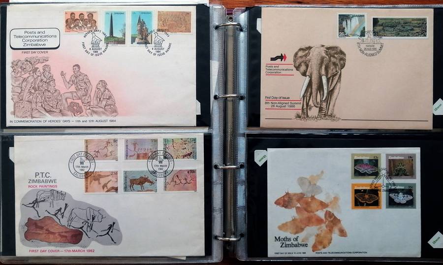 Zimbabwe & some Rhodesia covers x 70+ in Binder