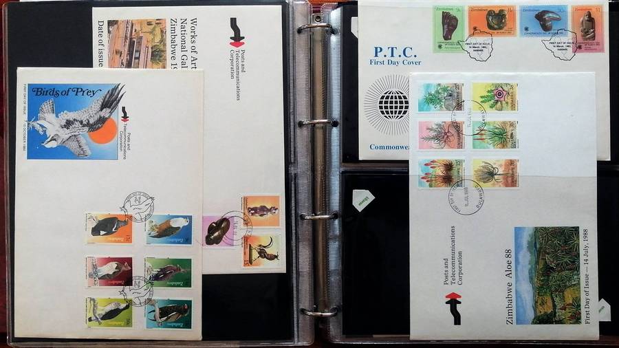 Zimbabwe & some Rhodesia covers x 70+ in Binder