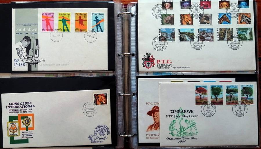 Zimbabwe & some Rhodesia covers x 70+ in Binder