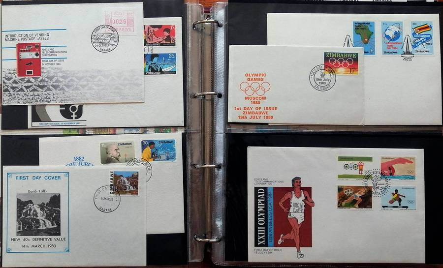 Zimbabwe & some Rhodesia covers x 70+ in Binder