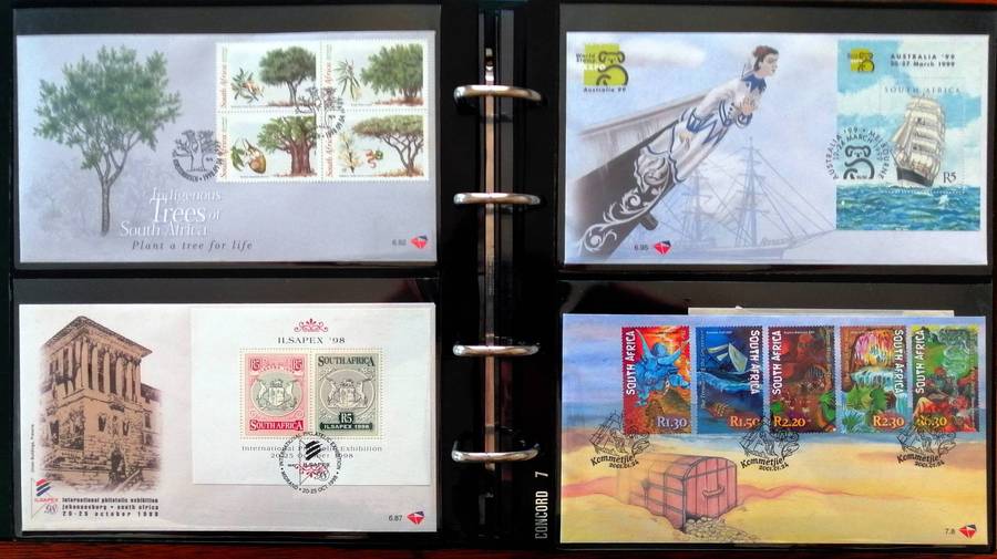 RSA 90s/2000s collection in Binder album - covers, sheetlets etc - 50 items - Fresh !
